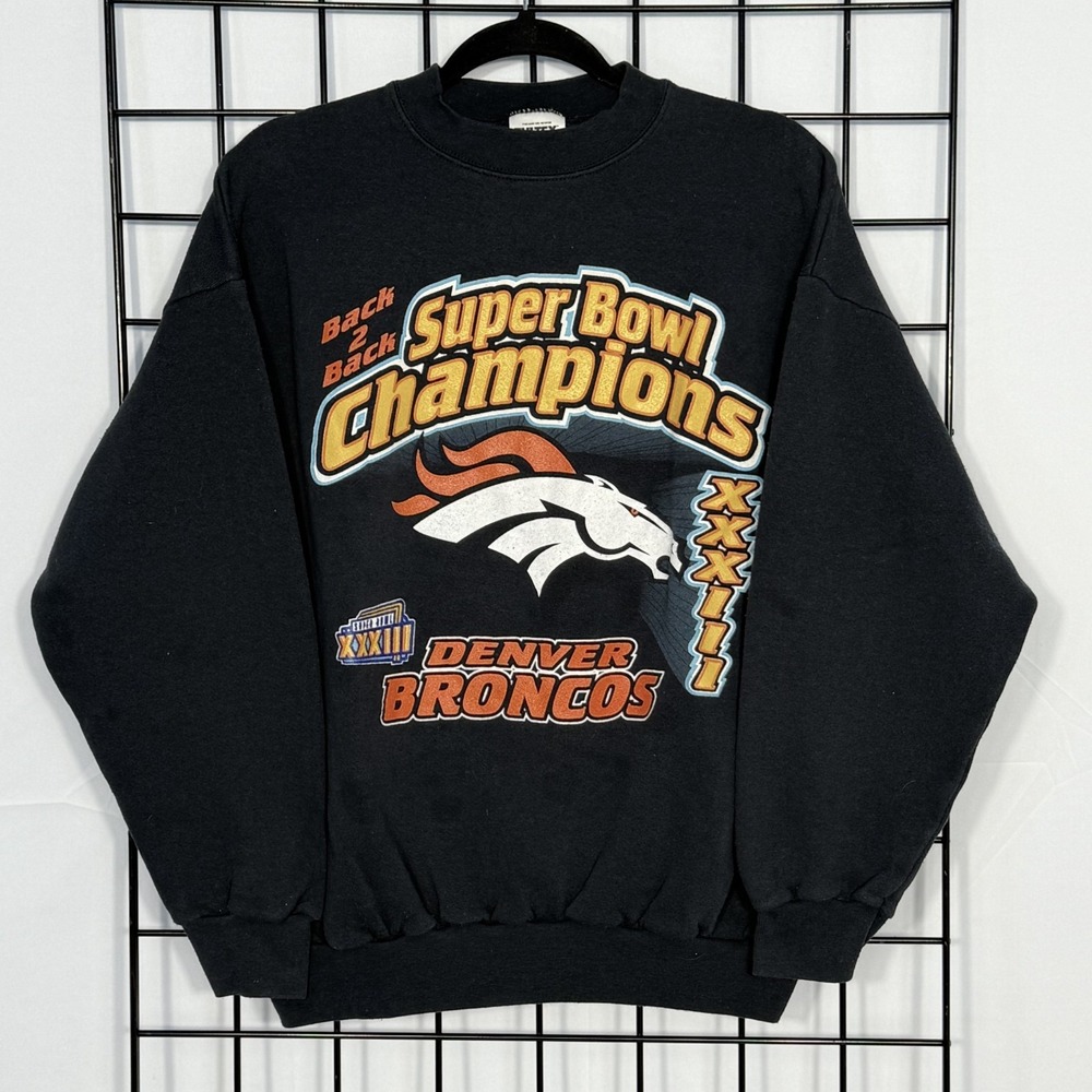 Vintage 1999 Denver Broncos B2B Super Bowl XXXIII Champions Sweatshirt Large